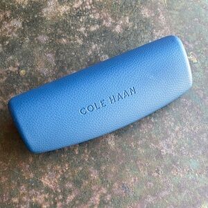 Cole Haan Textured Blue Hard Shell Glasses Case